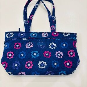 Vera Bradley Floral Tote - Navy and Pink size H 9* W 15